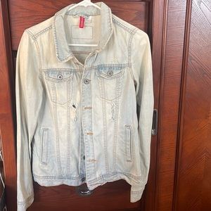 H&M denim ripped jacket